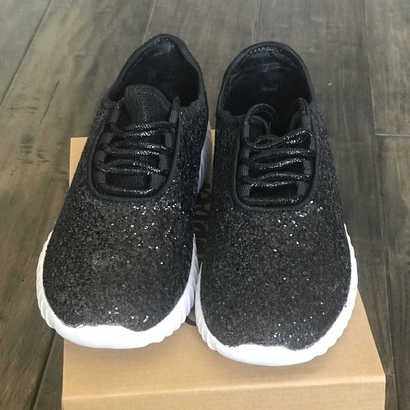 Glitter fashion sneaker black - Picture 2 of 4